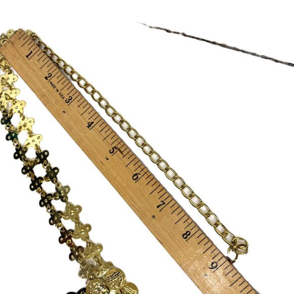 Belly Dance Gold  Metal Coin Boho Bra Y2K NWT NOS - Picture 9 of 12